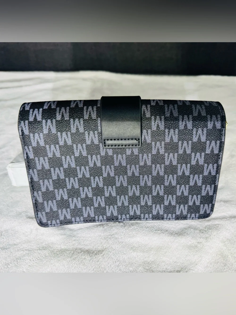 Monogram 'M' Black purse shoulder with Gold Emblem